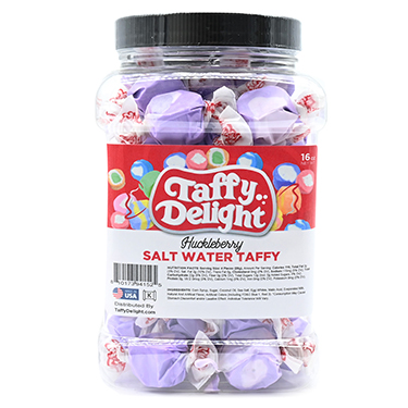 Taffy Delight Huckleberry Salt Water Taffy 16oz Jar